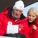 True to tradition, The Royal Family is in the stands during the 120th ski jump competition in Holmenkollen (Photo: Stella pictures)